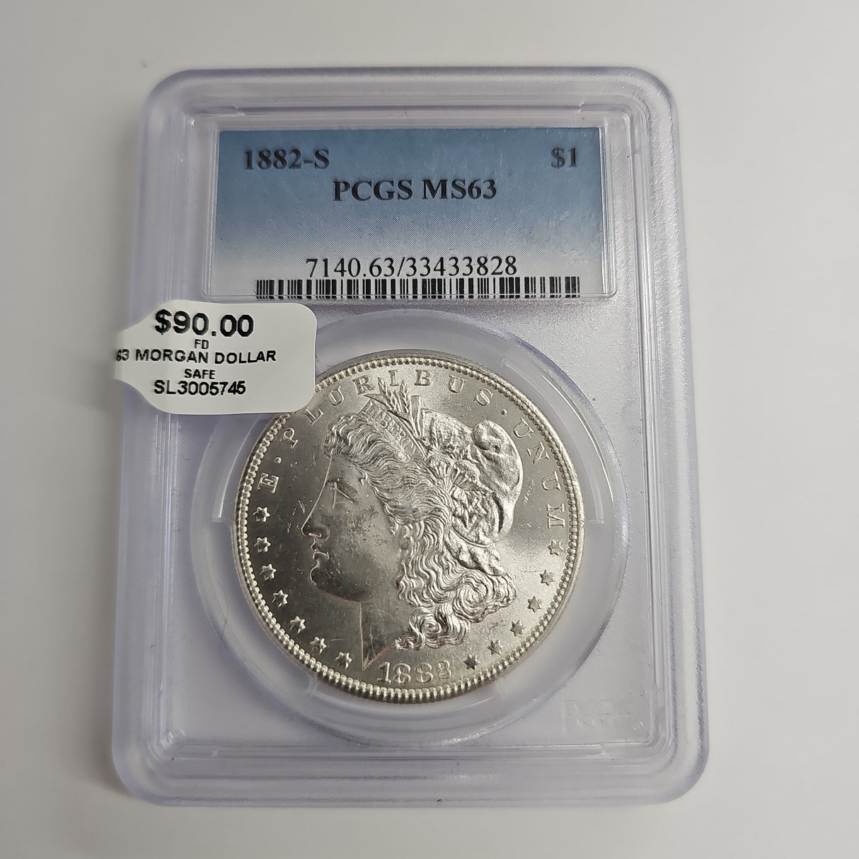 1882-S Morgan Dollar PCGS MS63