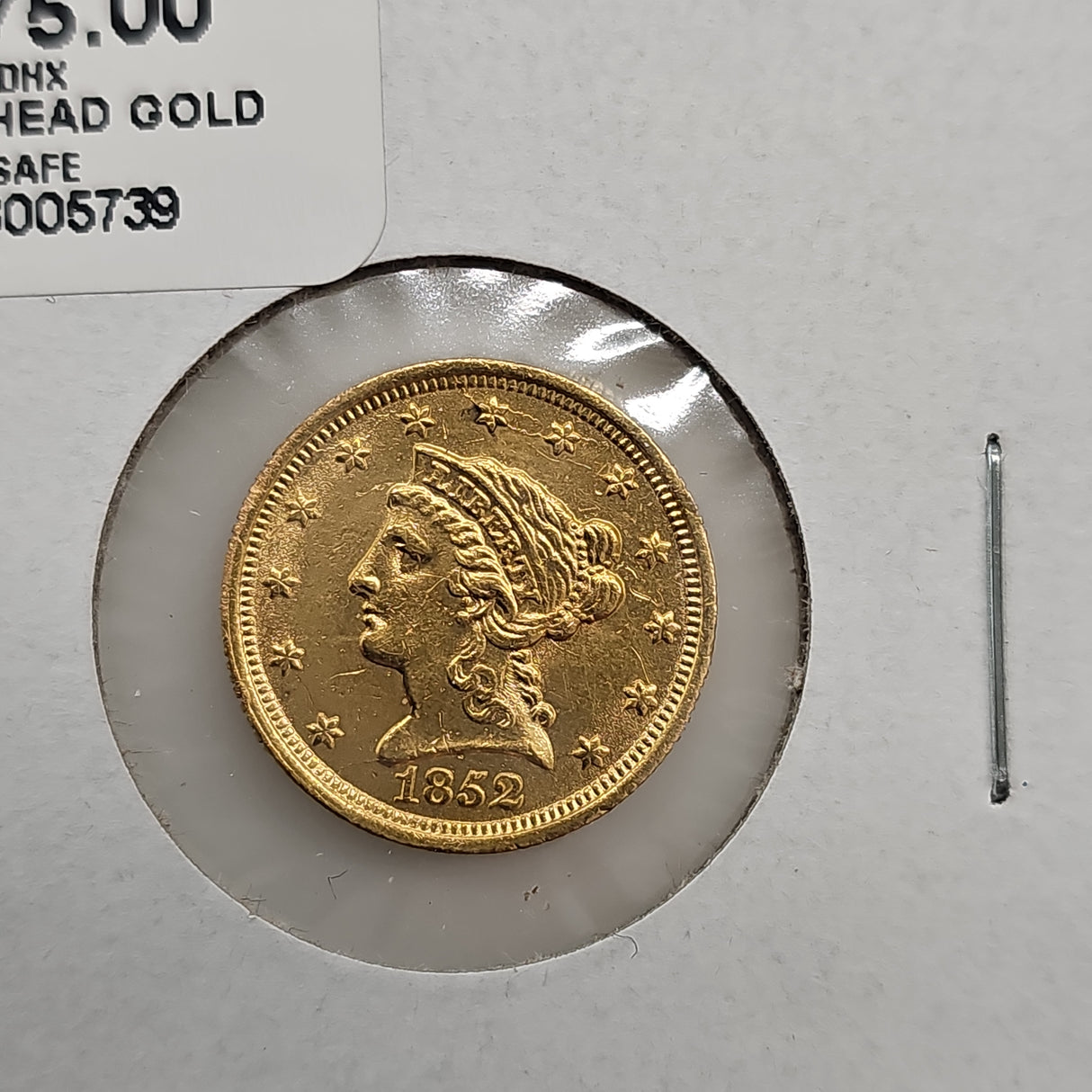 1852 $2 1/2 Liberty Head Gold Coin